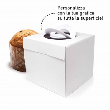 SCATOLA PANETTONE MODELLO CHIC 23 x 23 x 21 cm