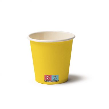 Cardboard cups 70 cc yellow...