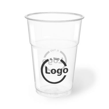 Bicchieri in Kristal PLA 400 cc compostabili - Personalizzati fino a 3 colori